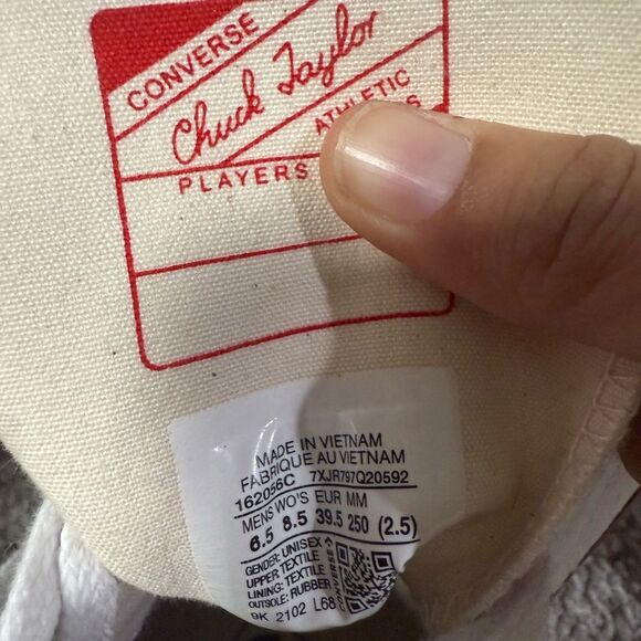 Converse Chuck Taylor High Top Lavender Embroidered Women’s 8.5 - Picture 10 of 10